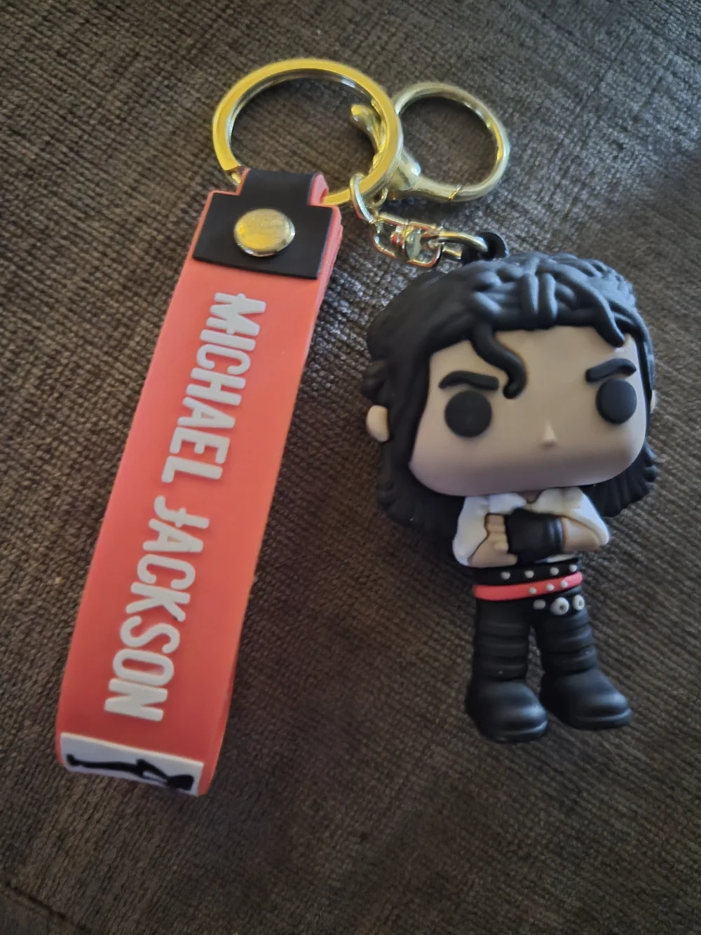 Michael Jackson Pop! Vinyl Keychain with Red Strap